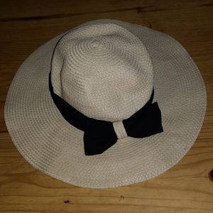 ☀️ Sun Hat with Big Black Bow